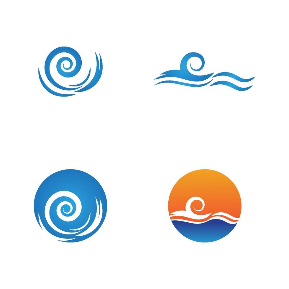 vector de icono de onda de agua