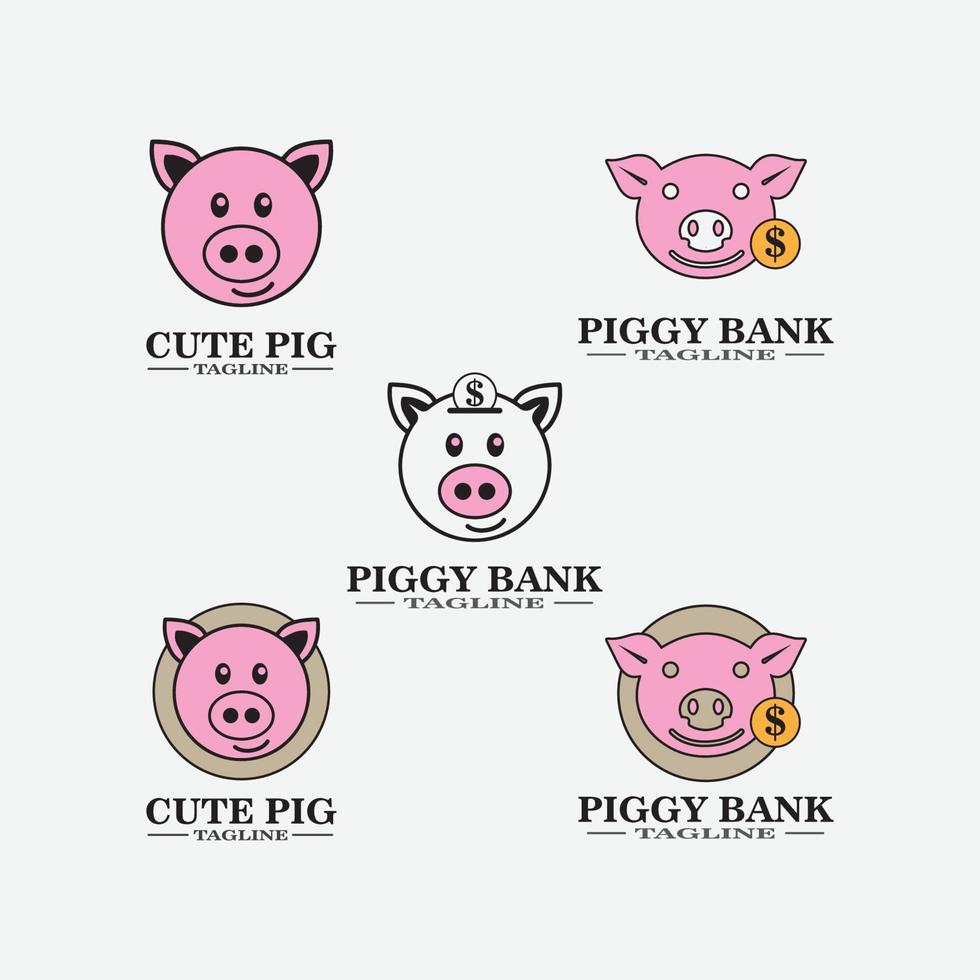 Cartoon pig Design illustration vector