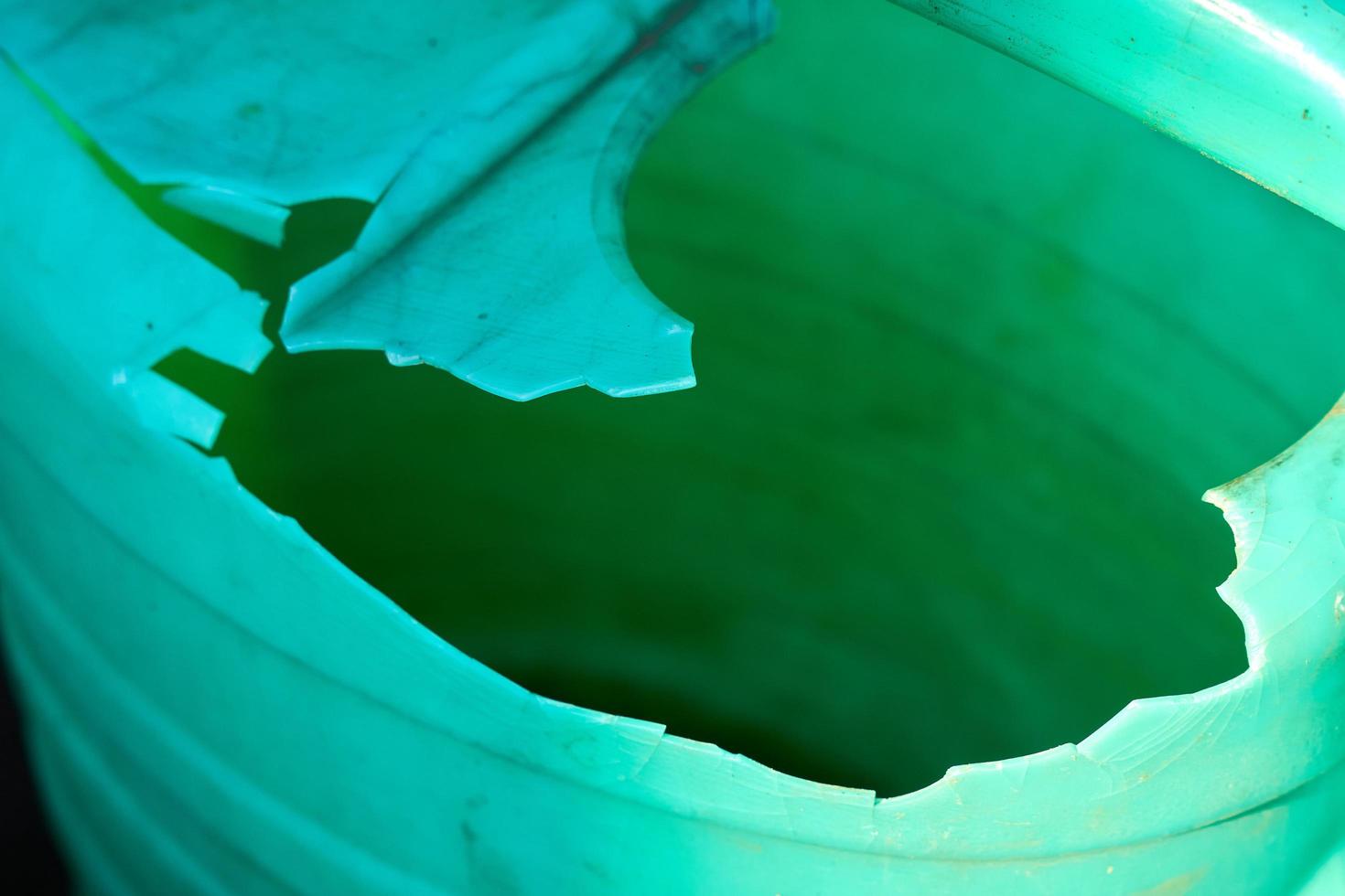 Broken plastic container with large hole 10454698 Stock Photo at Vecteezy