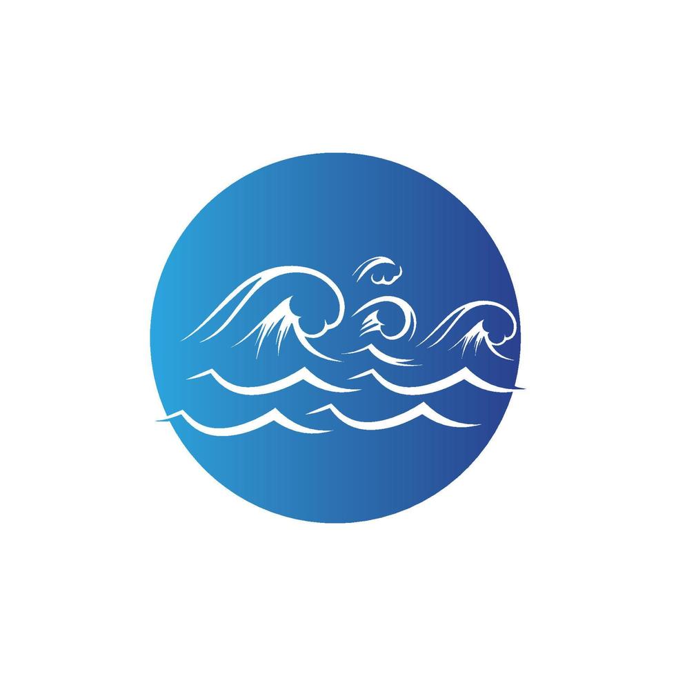 Water wave icon vector