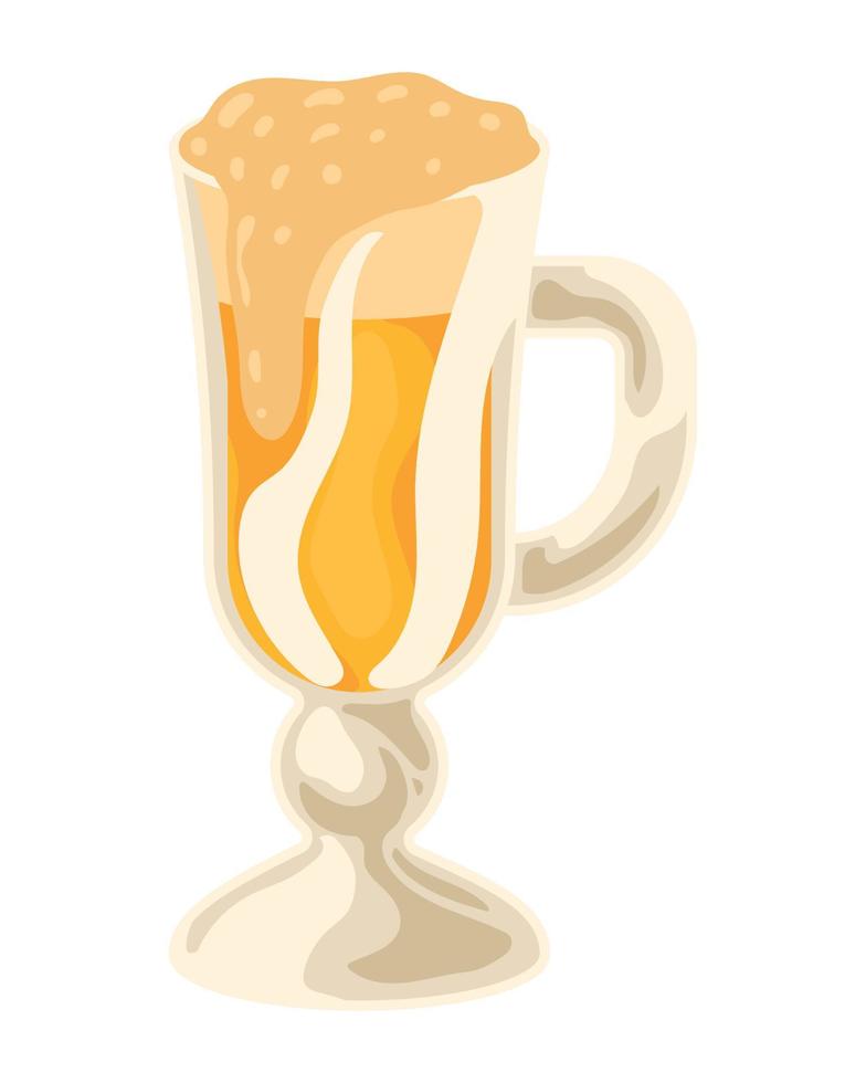 copa de cerveza dorada vector