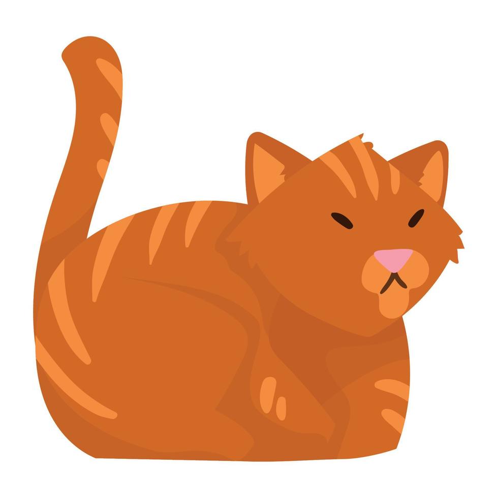 lindo gato animal salvaje vector