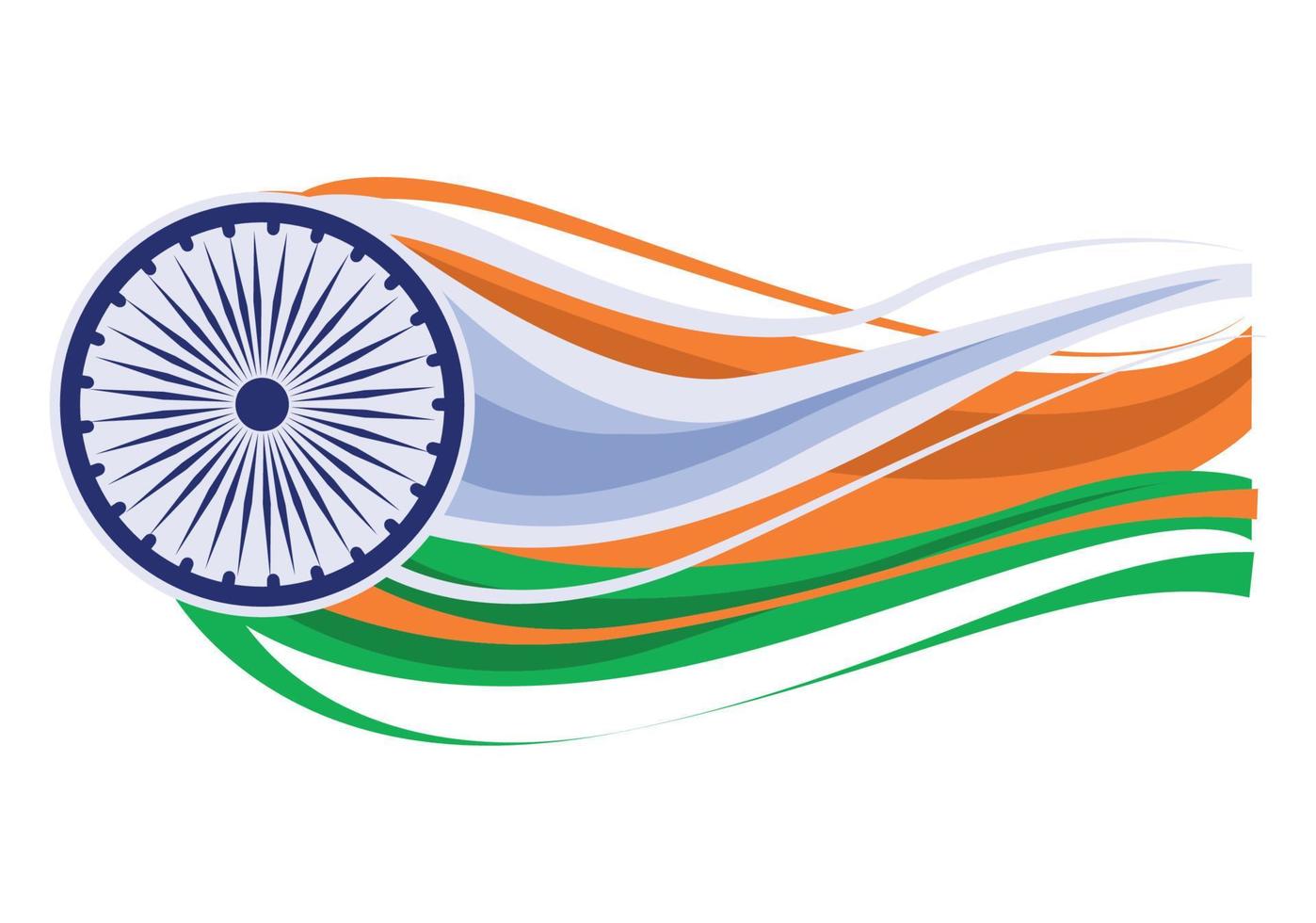 ashoka chakra and flag vector