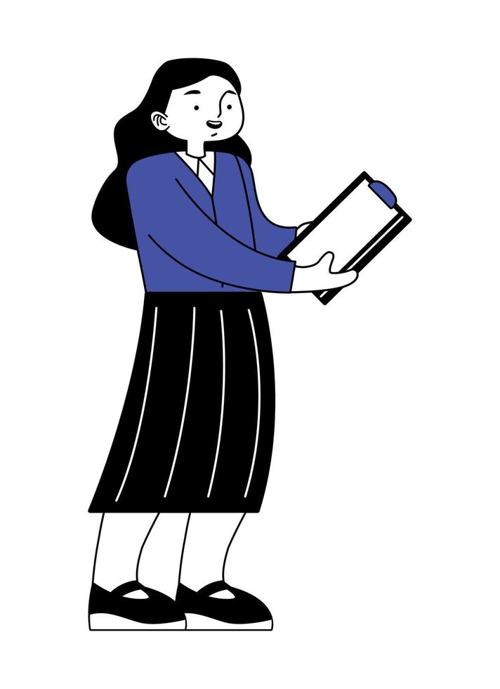 woman with clipboard vector