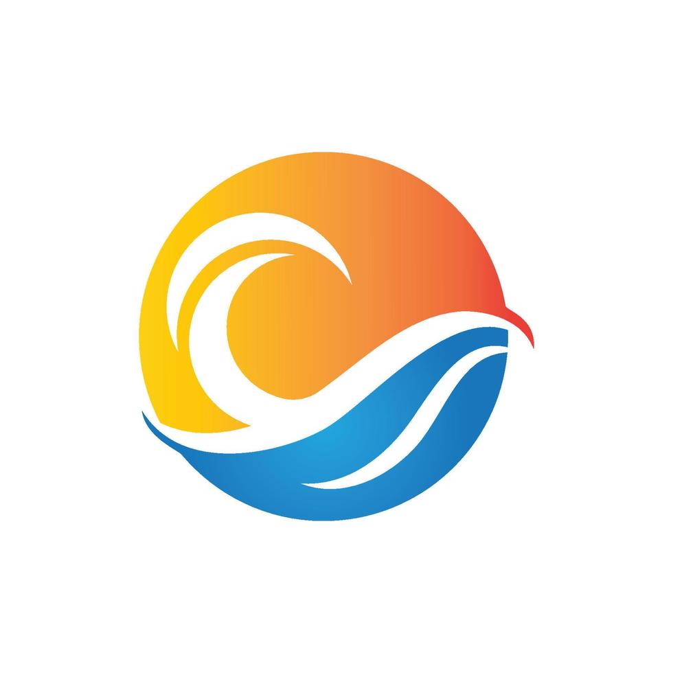 Water wave icon vector