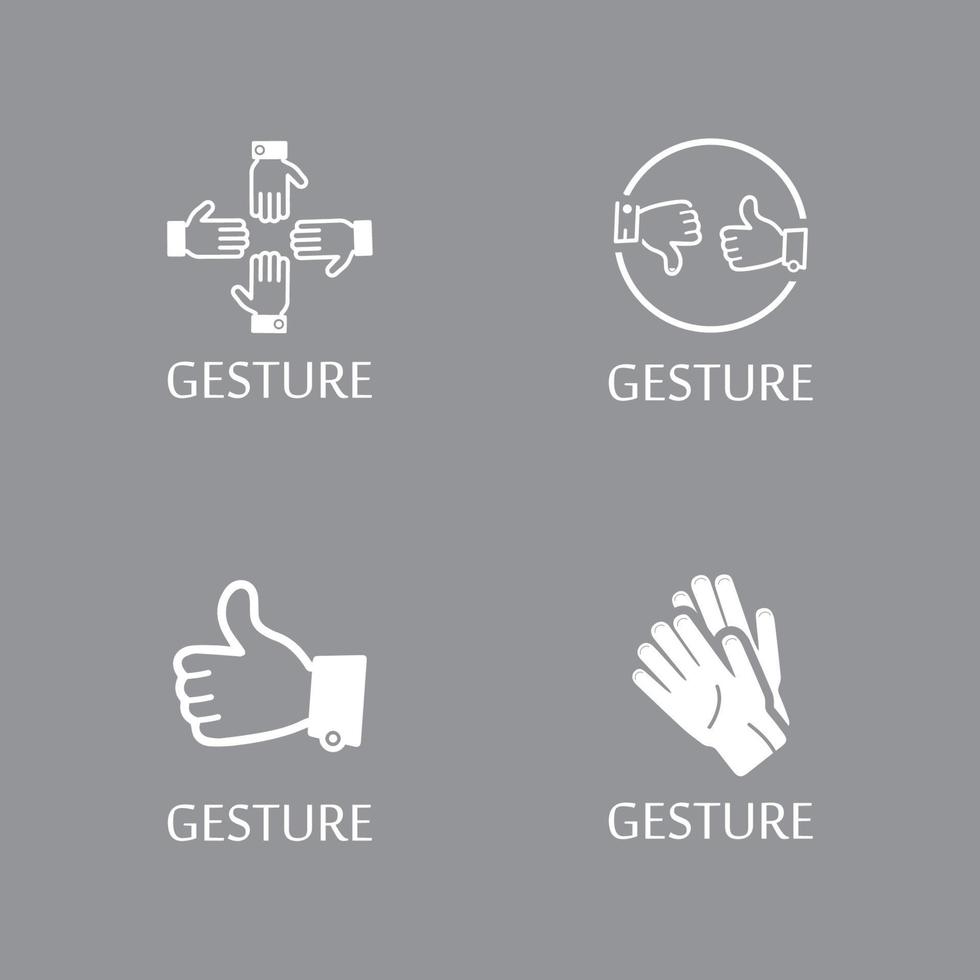 Hand gestures and sign language isolated vector