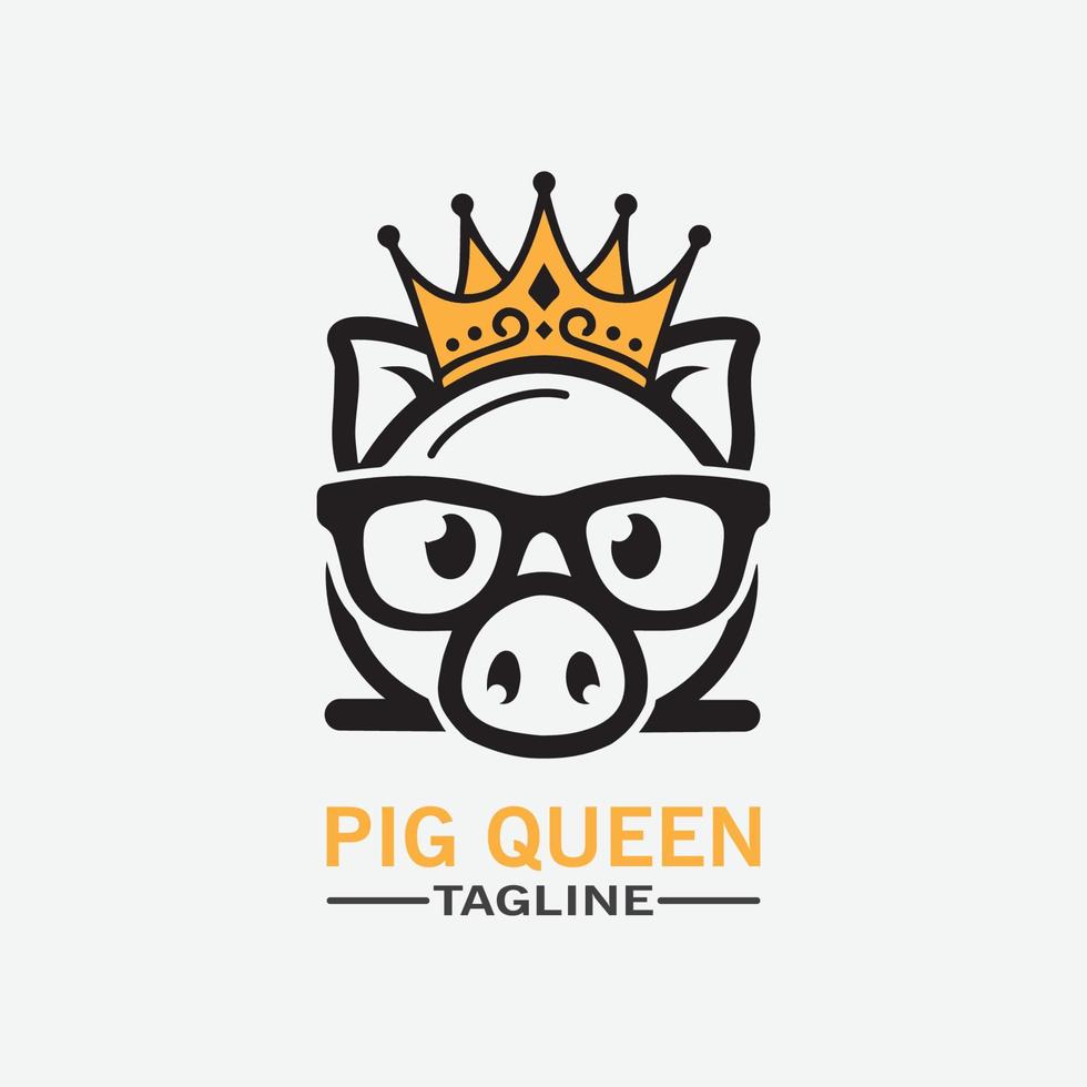 Cartoon pig Design illustration vector