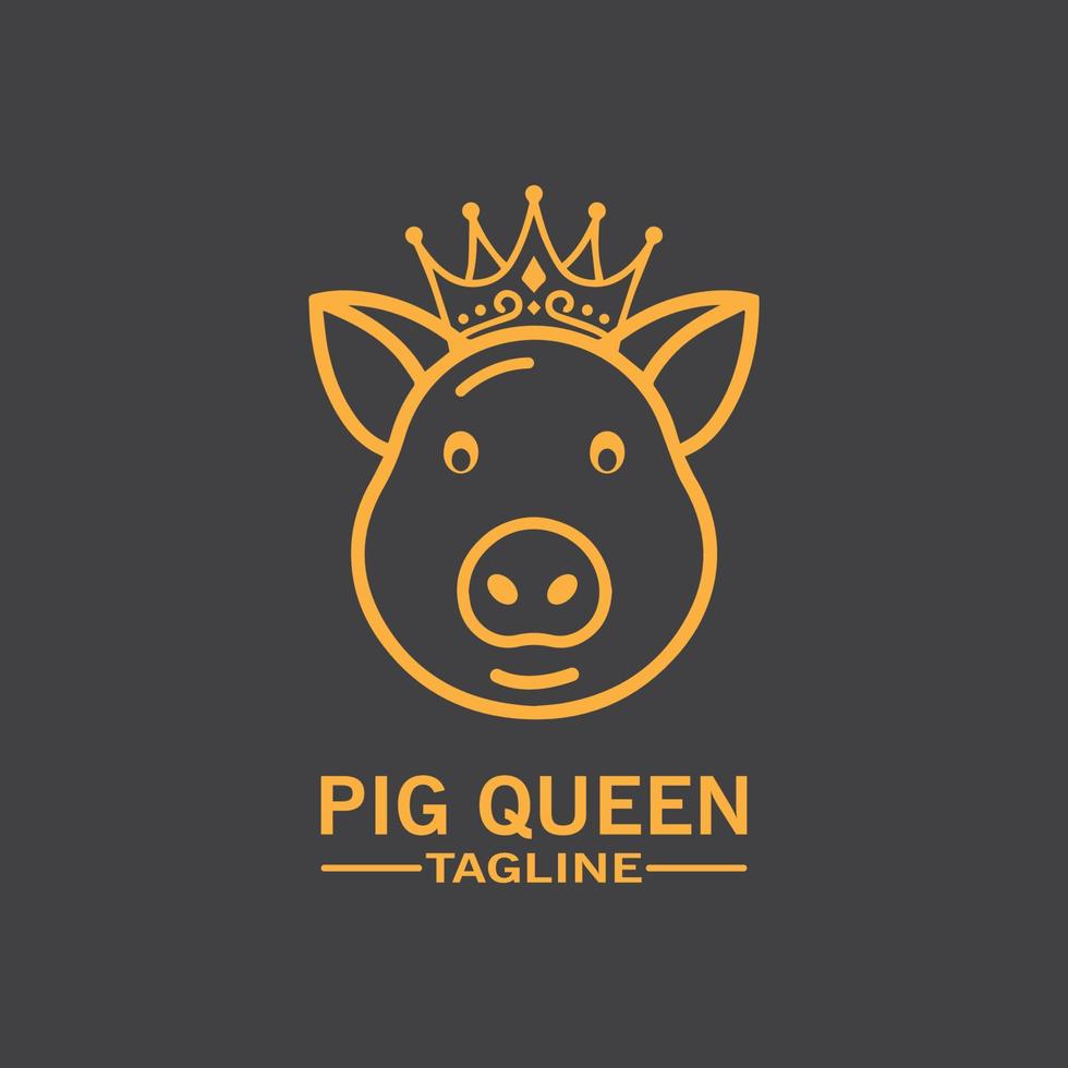 Cartoon pig Design illustration vector