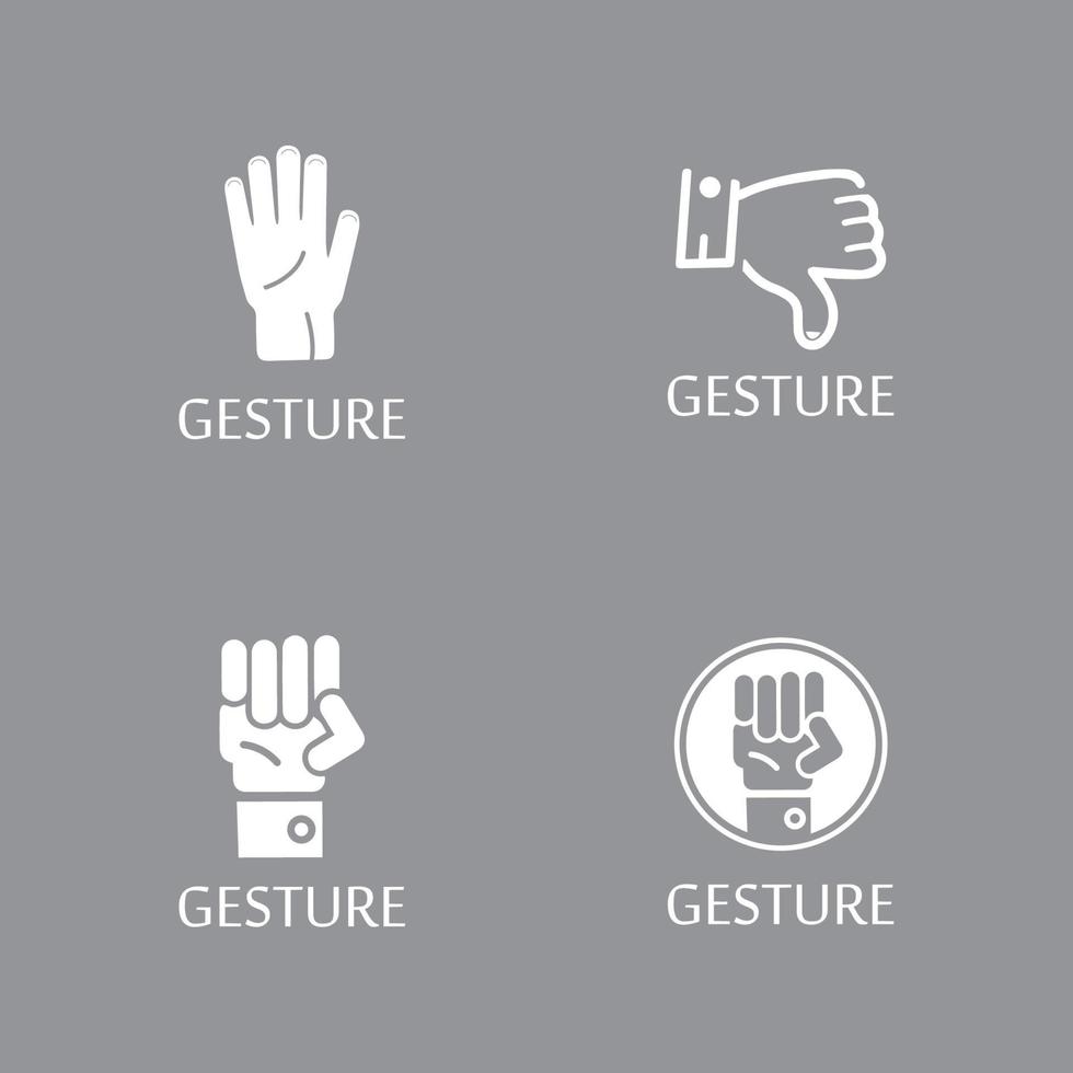 Hand gestures and sign language isolated vector
