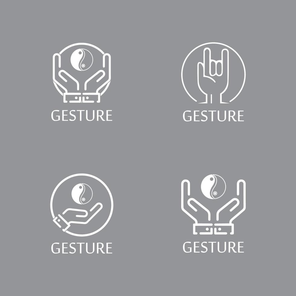 Hand gestures and sign language isolated vector