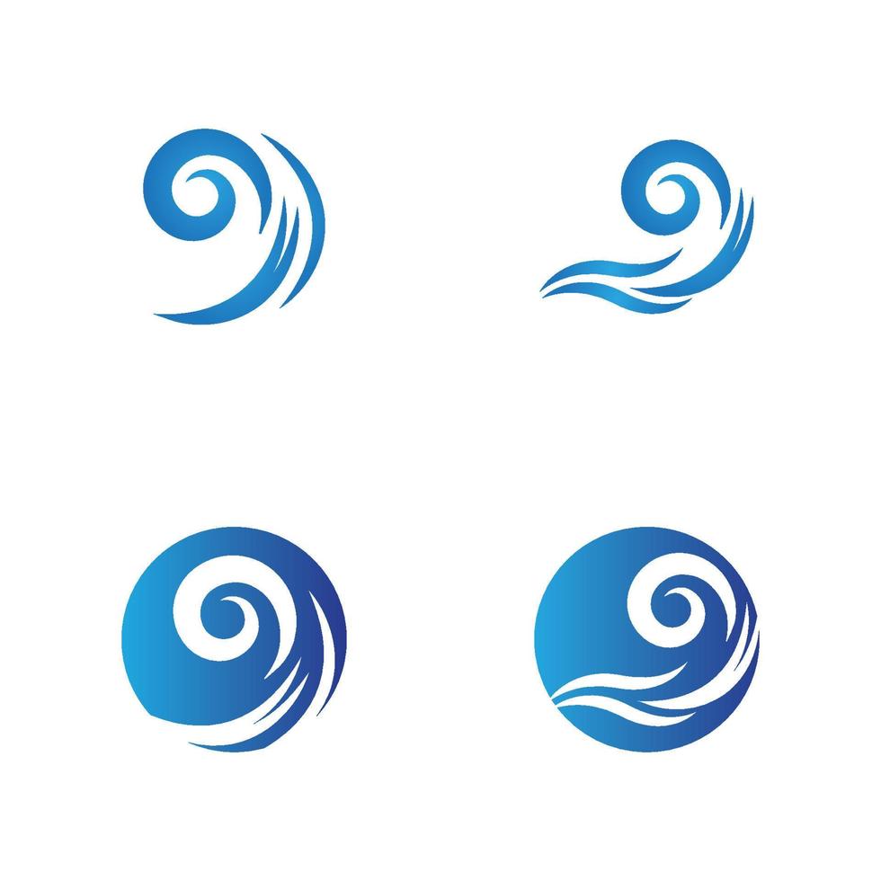 Water wave icon vector