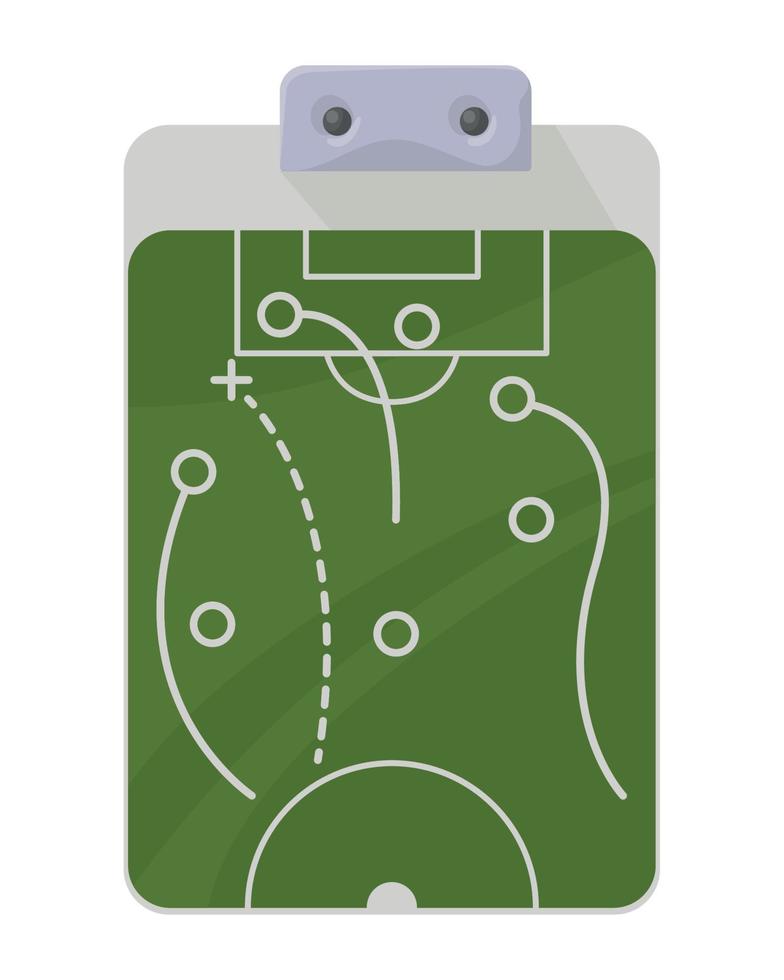 Portapapeles de entrenador de fútbol vector