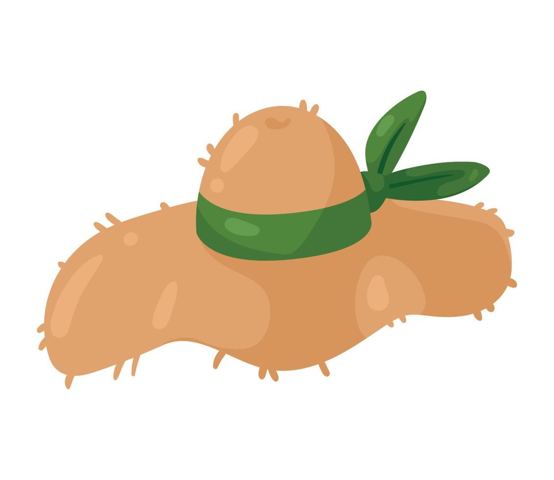 farmer straw hat vector