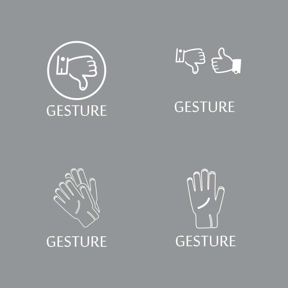 Hand gestures and sign language isolated vector