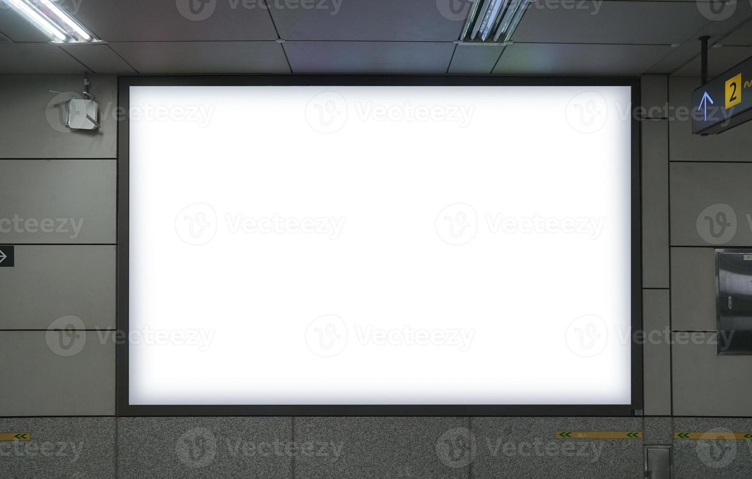 Subway Scenery and Advertising Mockup photo