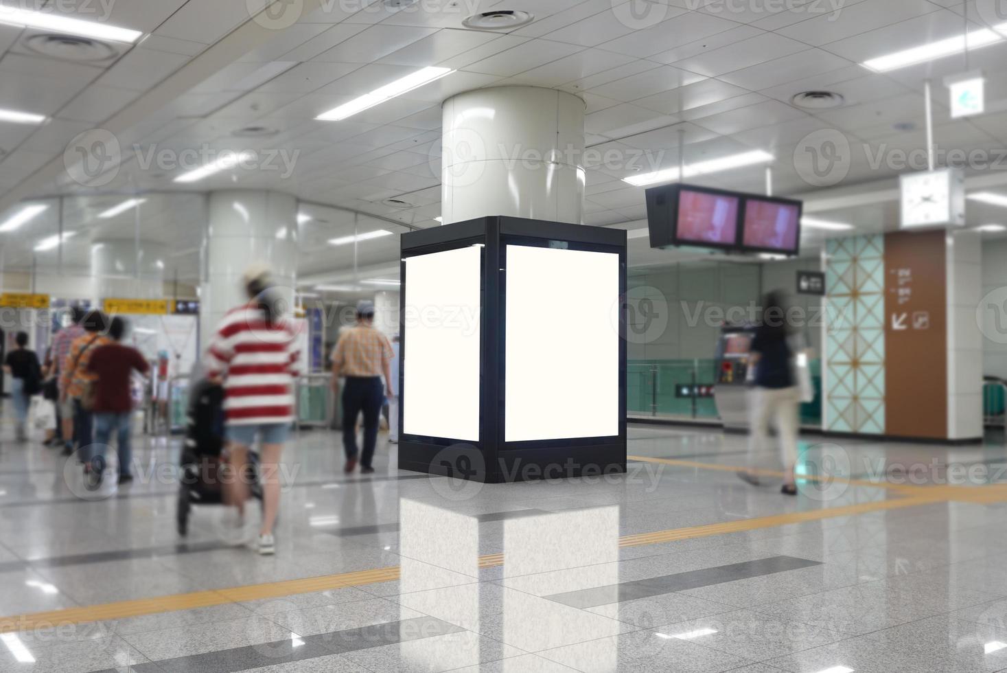 Subway Scenery and Advertising Mockup photo