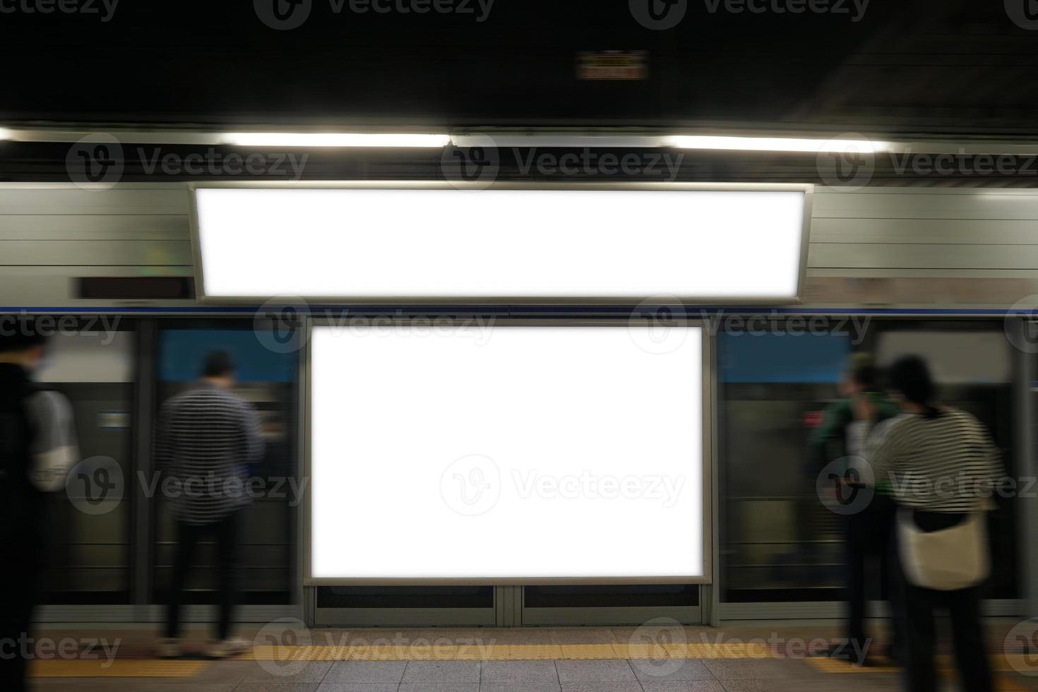 Subway Scenery and Advertising Mockup photo