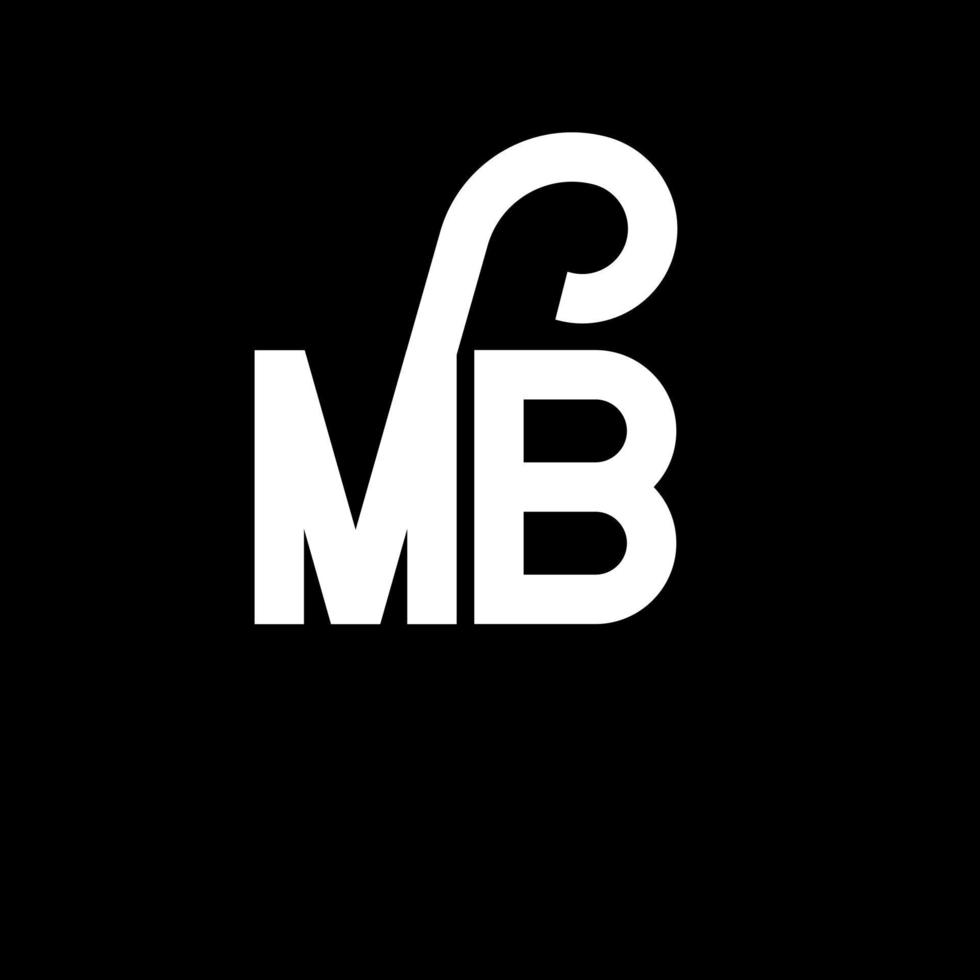 diseño del logotipo de la letra mb. icono del logotipo de letras iniciales mb. plantilla de diseño de logotipo mínimo de letra abstracta mb. vector de diseño de letra mb con colores negros. logotipo de mb