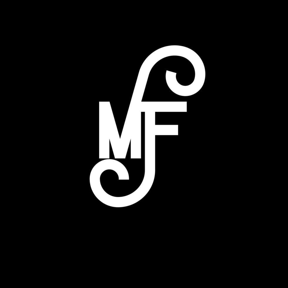 diseño del logotipo de la letra mf. icono del logotipo mf de letras iniciales. plantilla de diseño de logotipo mínimo de letra abstracta mf. vector de diseño de letra mf con colores negros. logotipo m.f.