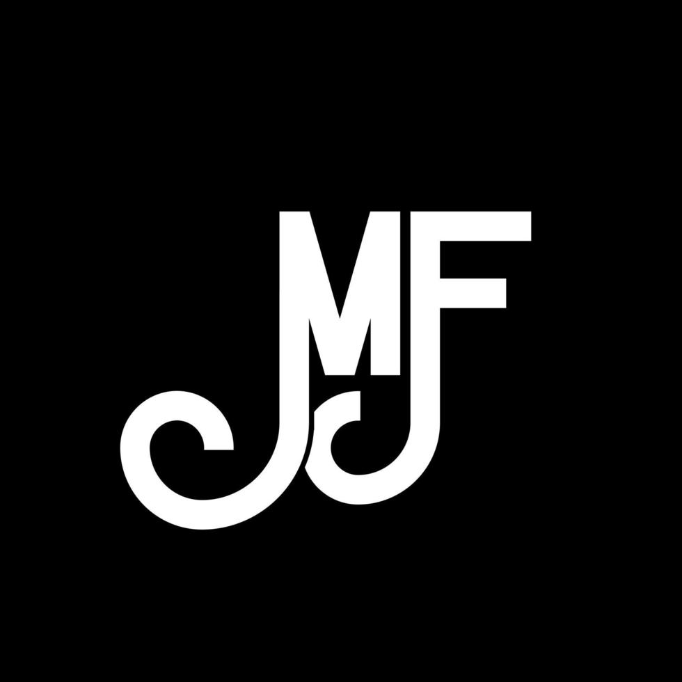 diseño del logotipo de la letra mf. icono del logotipo mf de letras iniciales. plantilla de diseño de logotipo mínimo de letra abstracta mf. vector de diseño de letra mf con colores negros. logotipo m.f.