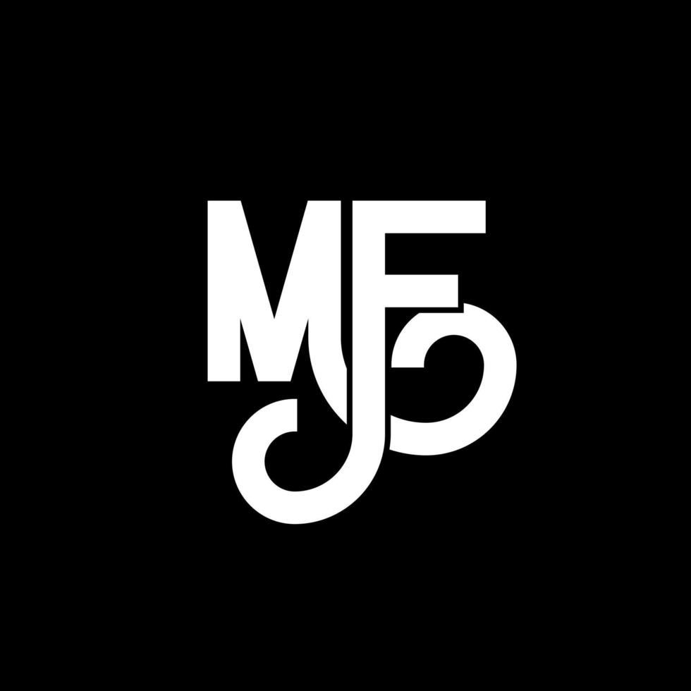 diseño del logotipo de la letra mf. icono del logotipo mf de letras iniciales. plantilla de diseño de logotipo mínimo de letra abstracta mf. vector de diseño de letra mf con colores negros. logotipo m.f.