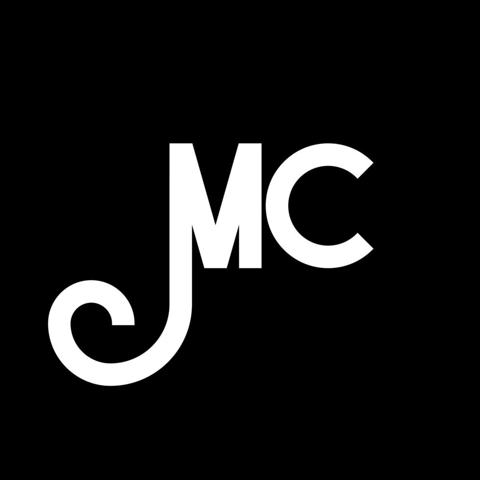 MC Letter Logo Design. Initial letters MC logo icon. Abstract letter MC minimal logo design template. M C letter design vector with black colors. mc logo