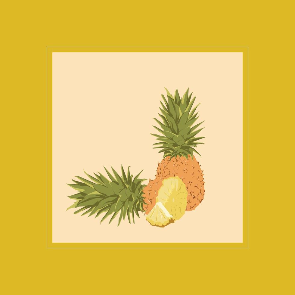 Pineapple Illustration Design vector