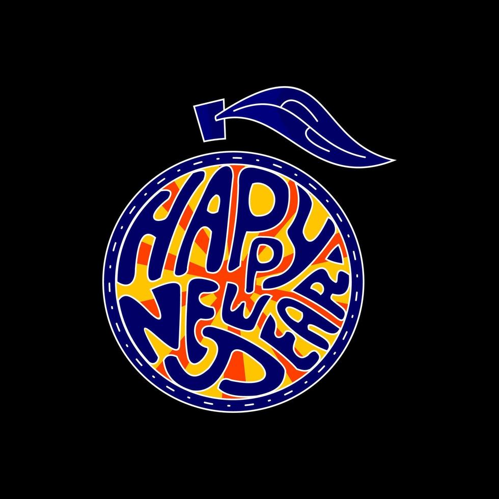 happy new year greetings, suitable greeting cards, clothing, icons, and etc.. vector