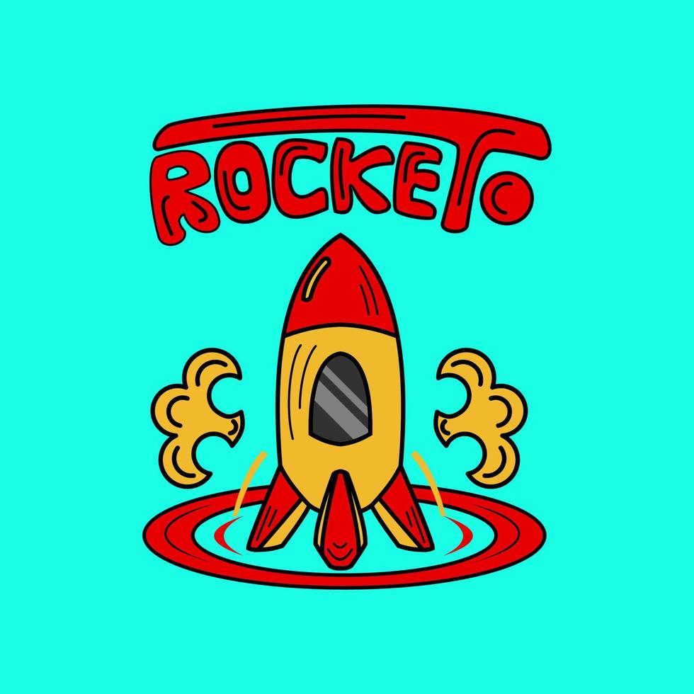 rocket, suitable for industrial clothing stickers and etc.. vector