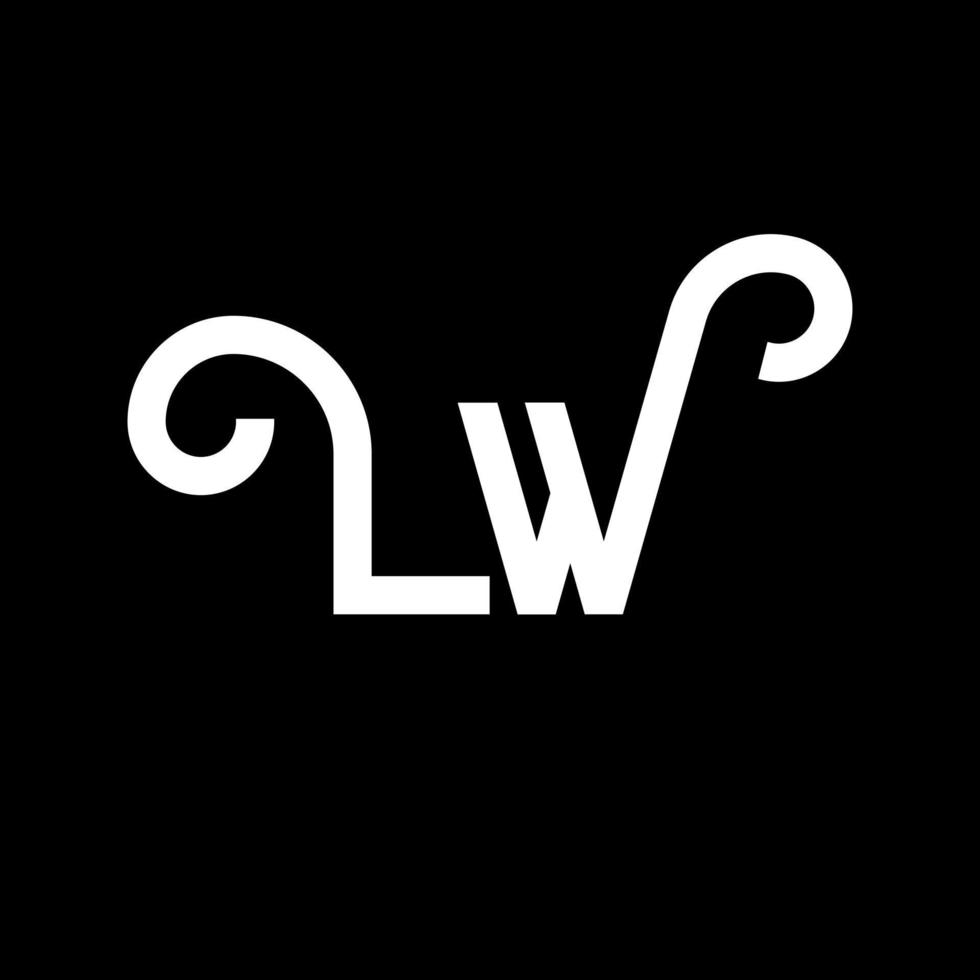 LW Letter Logo Design. Initial letters LW logo icon. Abstract letter LW ...