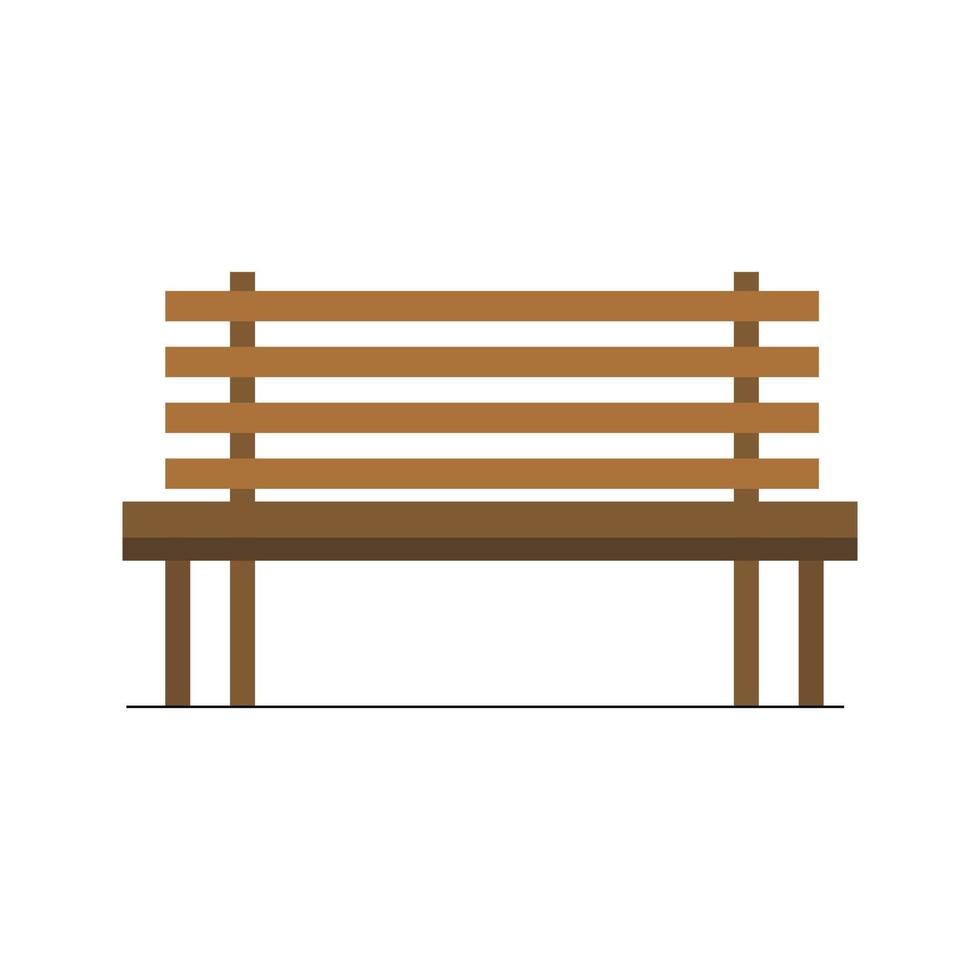 Comfortable bench stand outdoor park vector