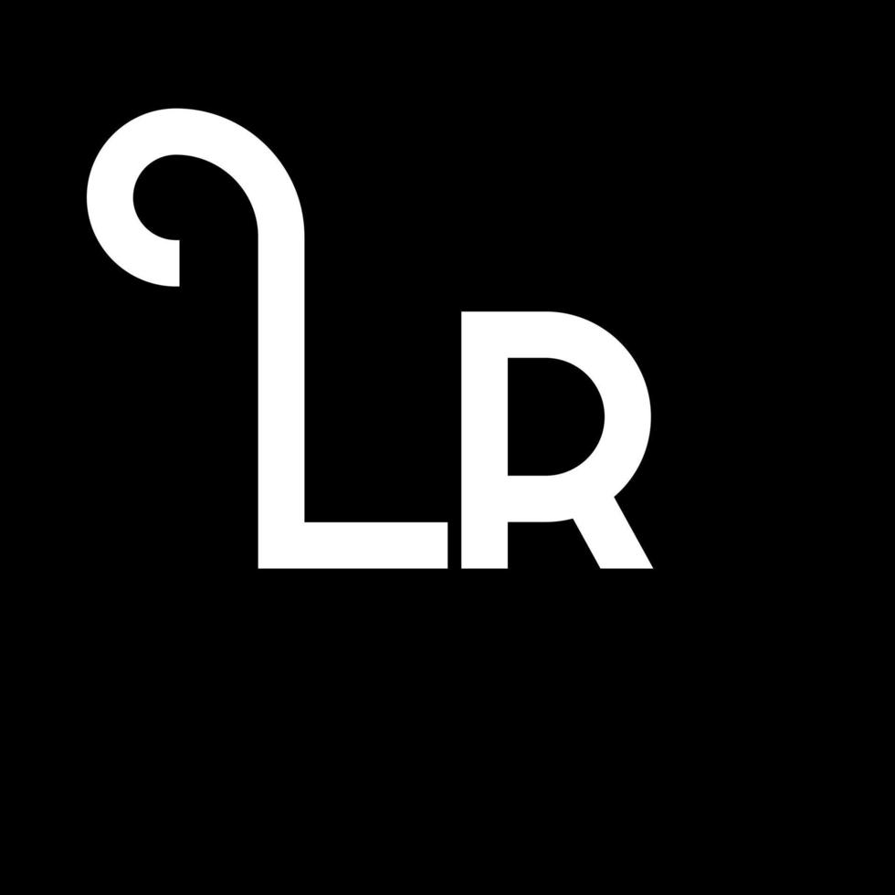 diseño de logotipo de letra lp. icono del logotipo de letras iniciales lp. plantilla de diseño de logotipo mínimo de letra abstracta lp. vector de diseño de letra lo con colores negros. logotipo de lp