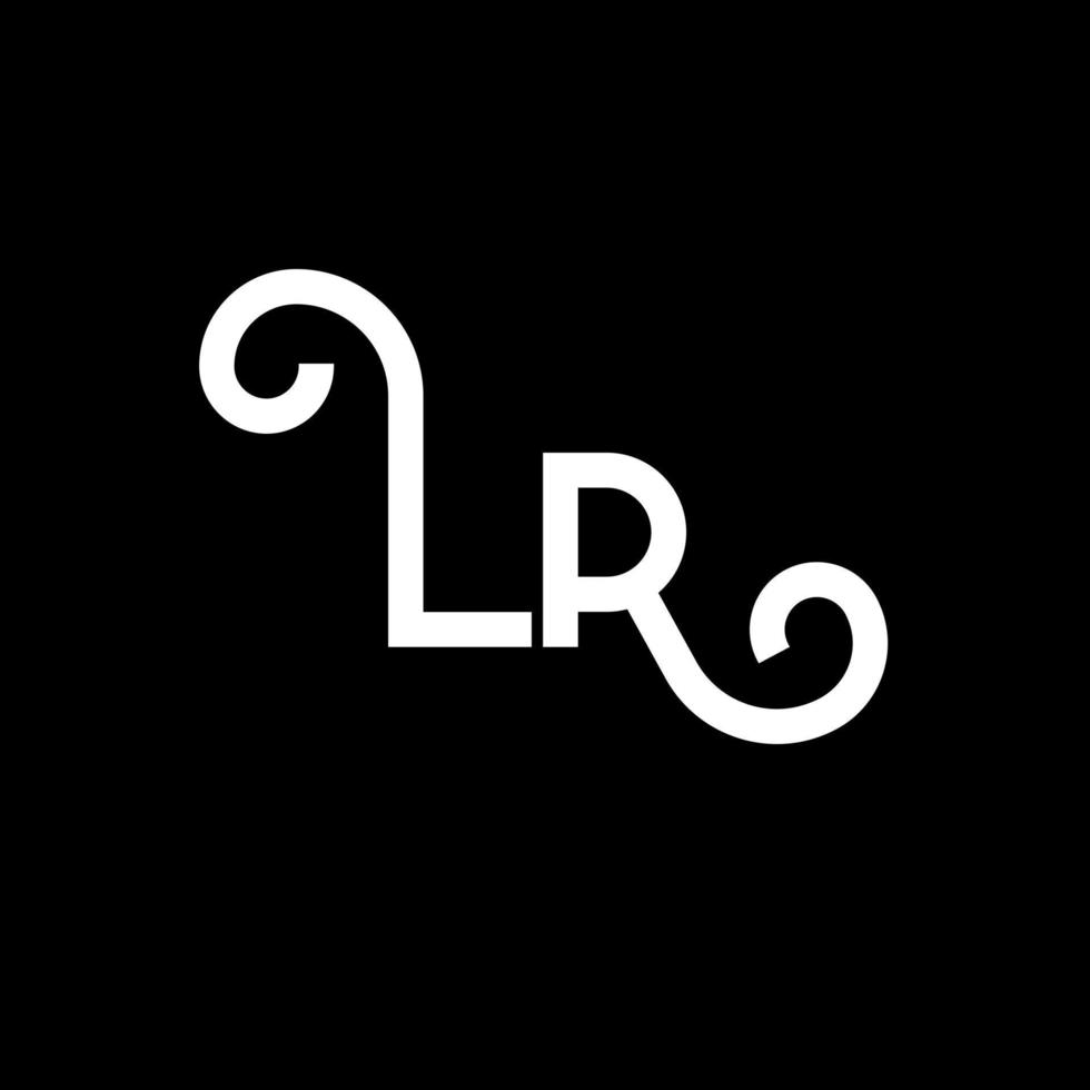 diseño de logotipo de letra lp. icono del logotipo de letras iniciales lp. plantilla de diseño de logotipo mínimo de letra abstracta lp. vector de diseño de letra lo con colores negros. logotipo de lp