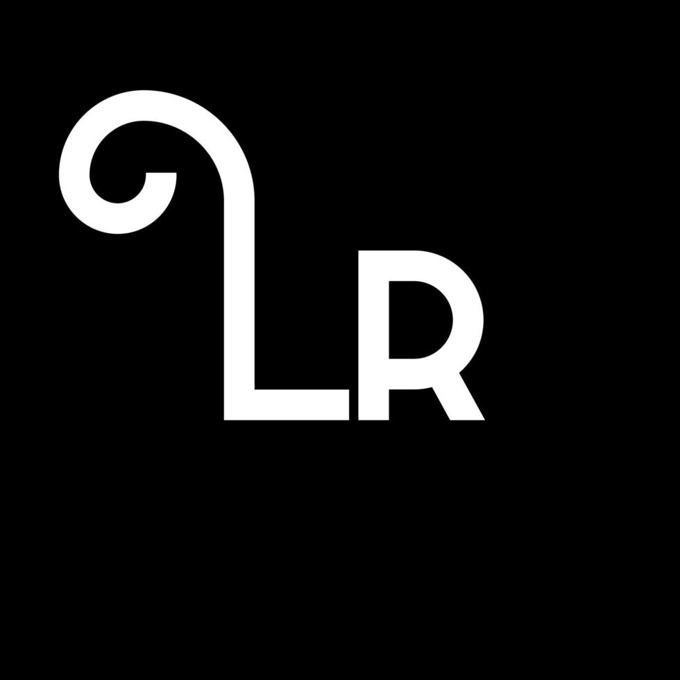 diseño de logotipo de letra lp. icono del logotipo de letras iniciales lp. plantilla de diseño de logotipo mínimo de letra abstracta lp. vector de diseño de letra lo con colores negros. logotipo de lp