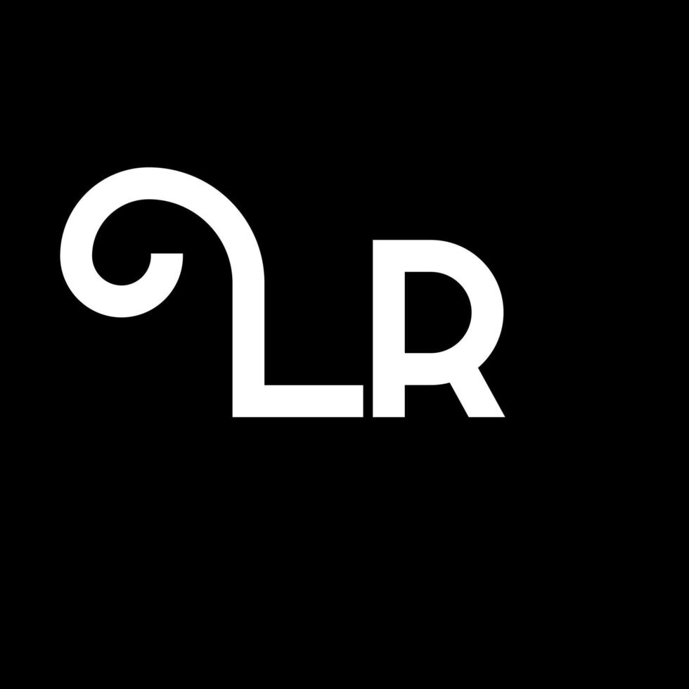 diseño de logotipo de letra lp. icono del logotipo de letras iniciales lp. plantilla de diseño de logotipo mínimo de letra abstracta lp. vector de diseño de letra lo con colores negros. logotipo de lp