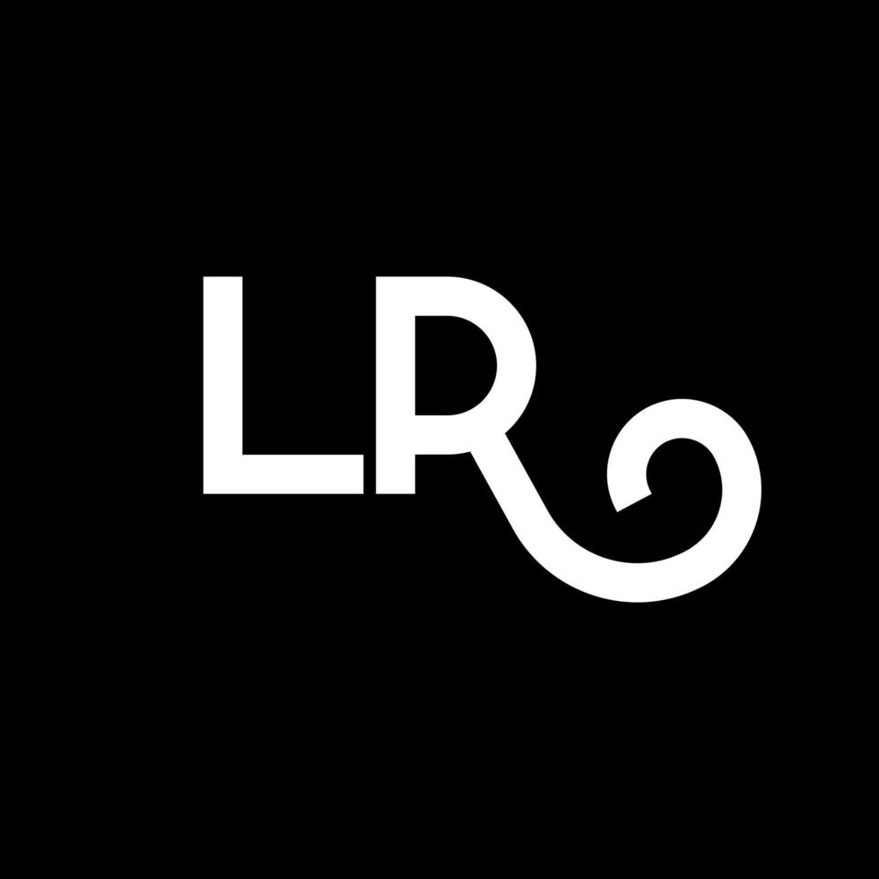 diseño de logotipo de letra lp. icono del logotipo de letras iniciales lp. plantilla de diseño de logotipo mínimo de letra abstracta lp. vector de diseño de letra lo con colores negros. logotipo de lp