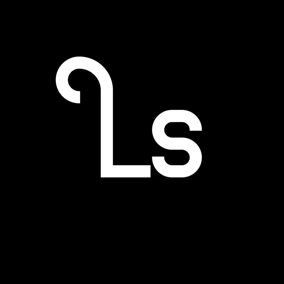 diseño del logotipo de la letra ls. icono del logotipo de letras iniciales ls. letra abstracta ls plantilla de diseño de logotipo mínimo. vector de diseño de letra ls con colores negros. logotipo de ls