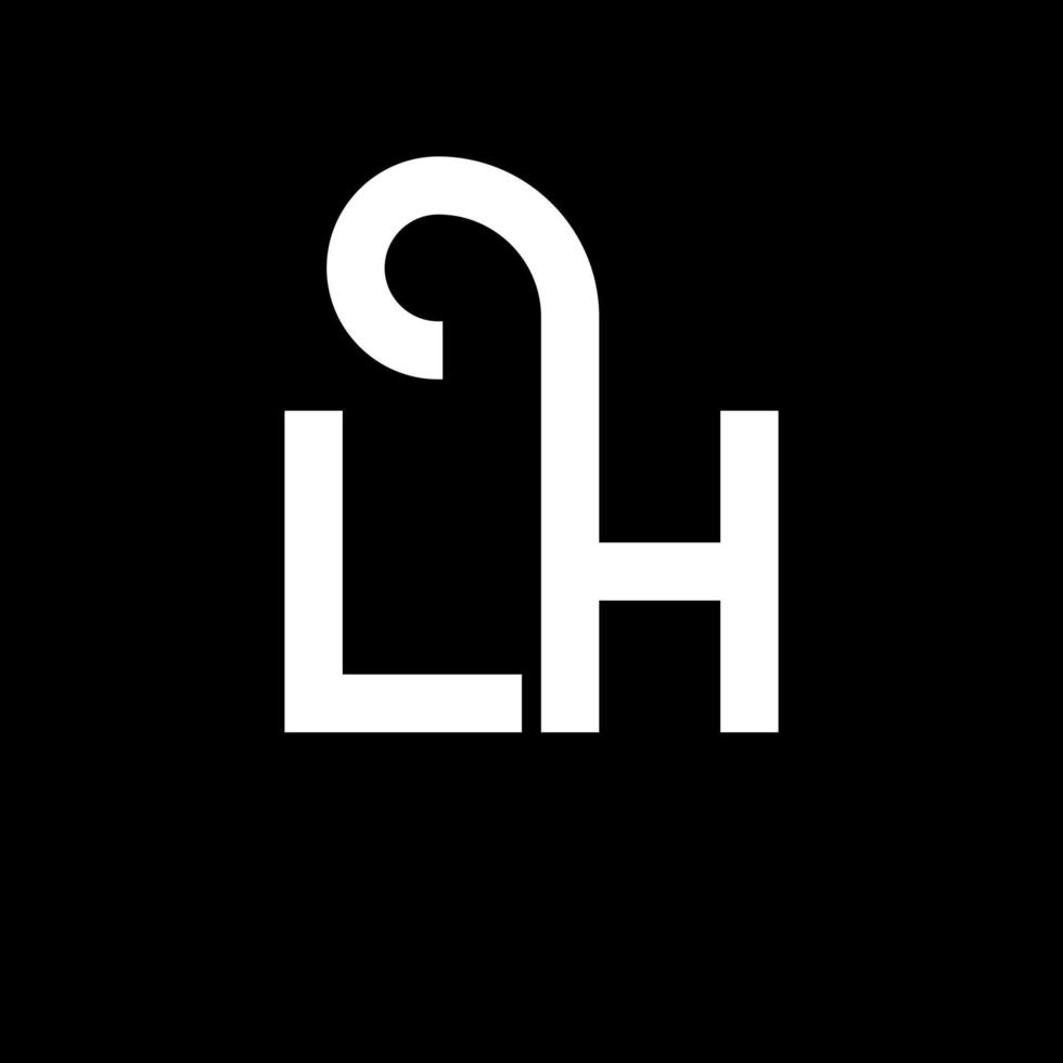 LH Letter Logo Design. Initial letters LH logo icon. Abstract letter LH minimal logo design template. L H letter design vector with black colors. lh logo