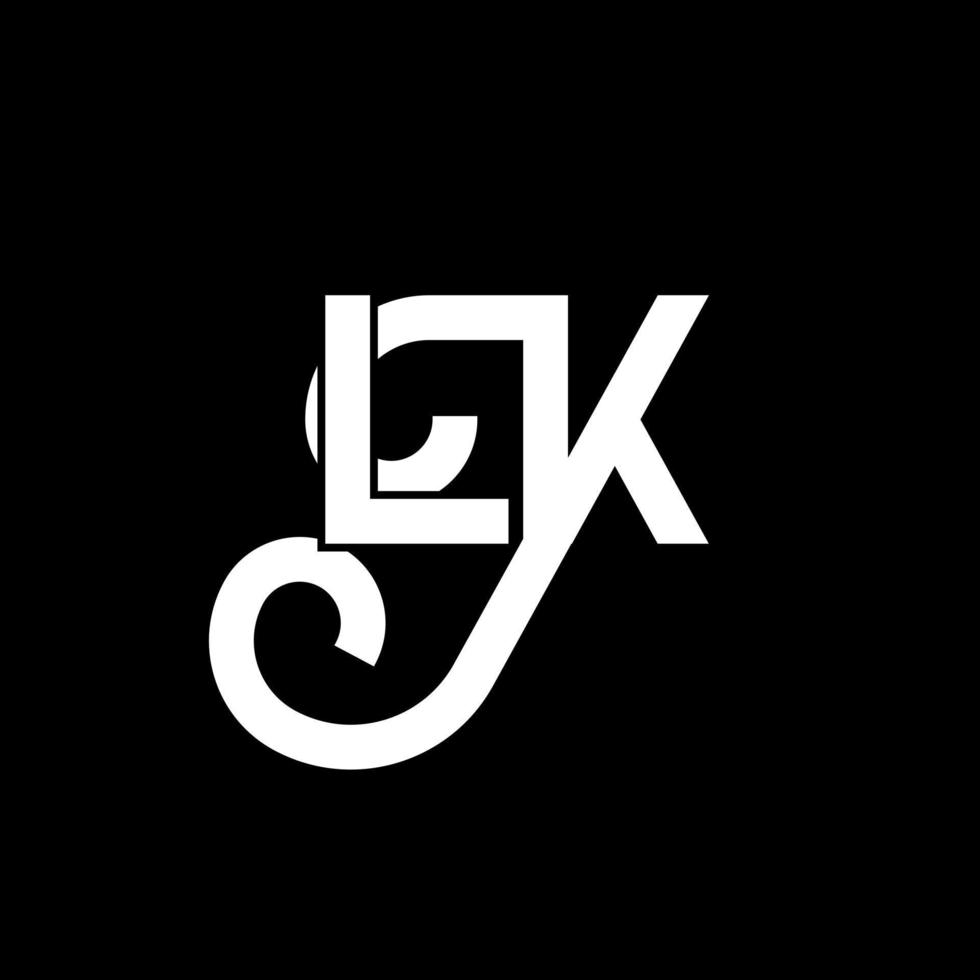 diseño del logotipo de la letra lk. icono del logotipo de letras iniciales lk. plantilla de diseño de logotipo mínimo de letra abstracta lk. vector de diseño de letra lk con colores negros. logotipo de lk