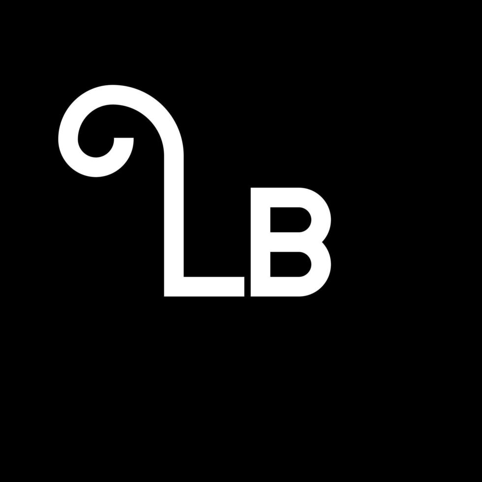 diseño del logotipo de la letra lb. icono del logotipo de letras iniciales lb. plantilla de diseño de logotipo mínimo de letra lb abstracta. vector de diseño de letra lb con colores negros. logotipo de libras