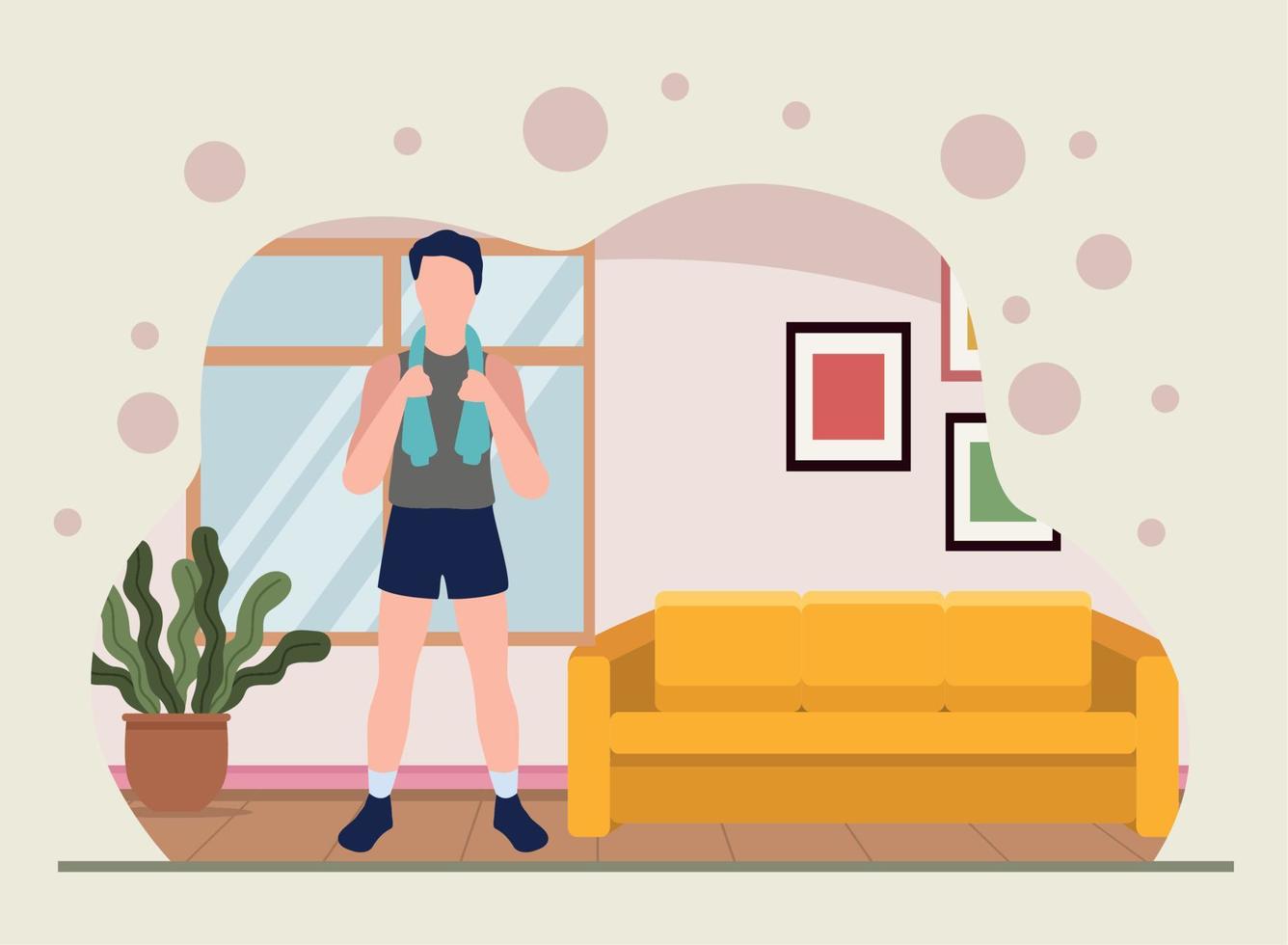 Man doing exercise vector