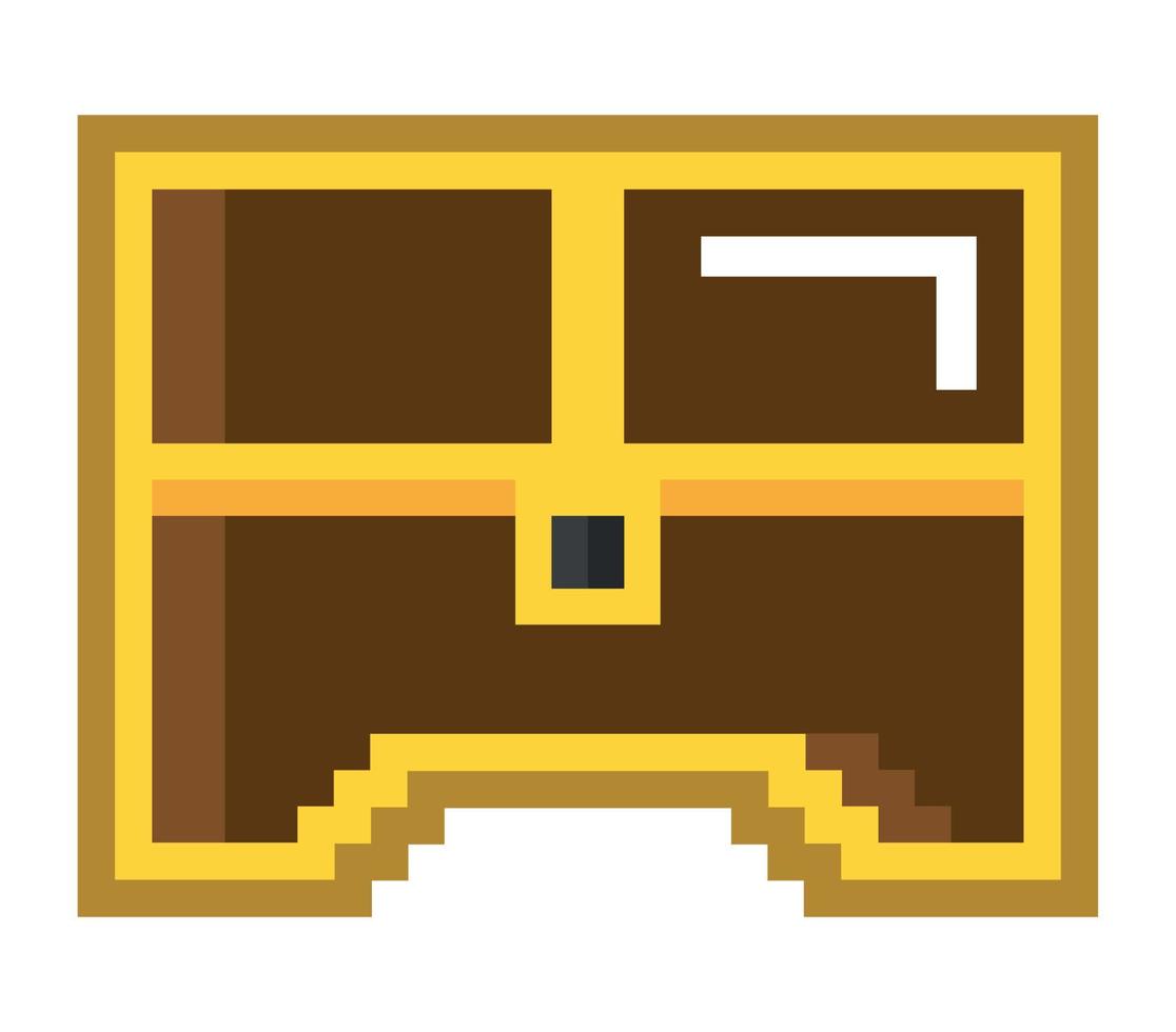 pixel treasure icon vector