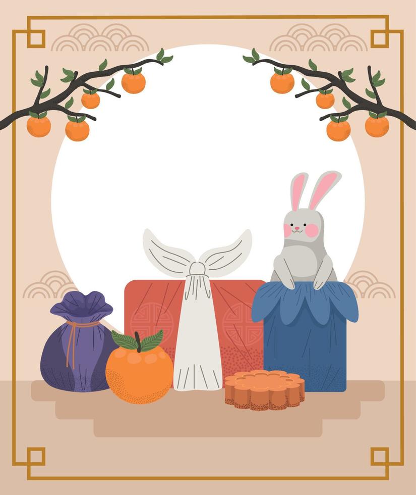 chuseok celebration card vector