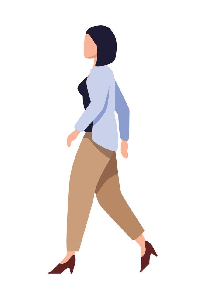 woman walking activity vector