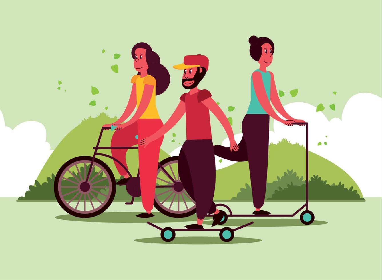 persons in car free day vector