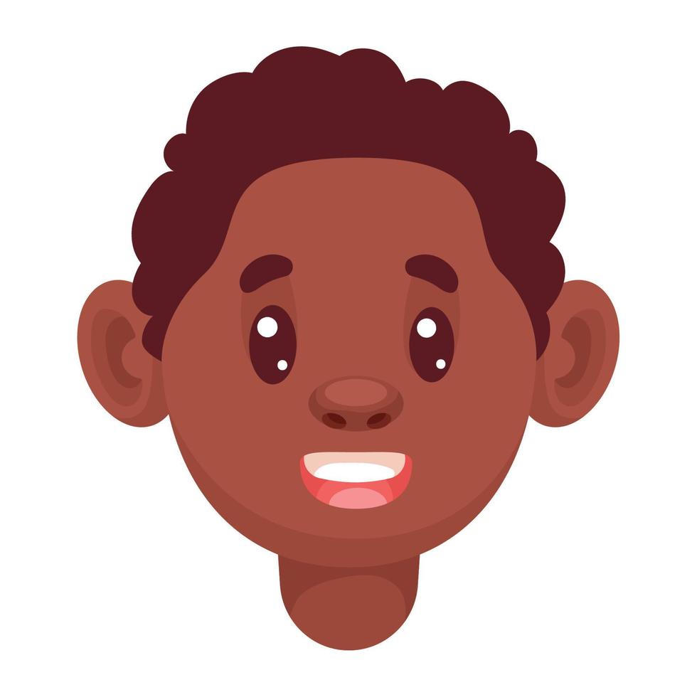 african man head vector