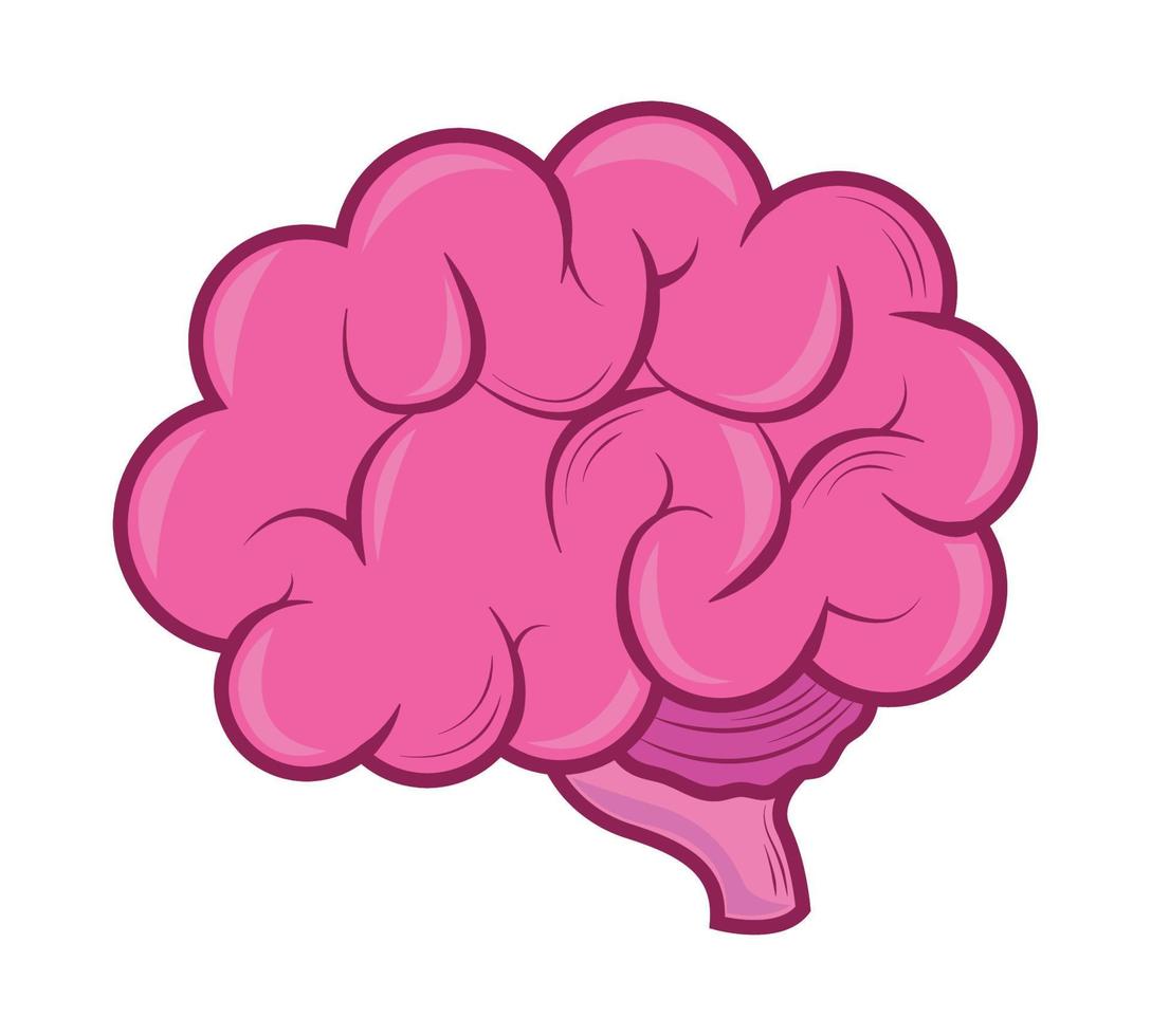 human brain cartoon vector