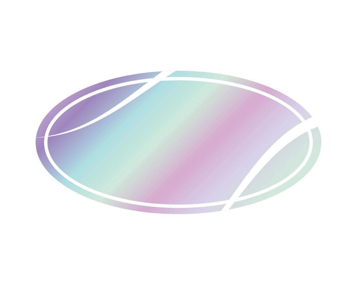 holographic badge mockup vector