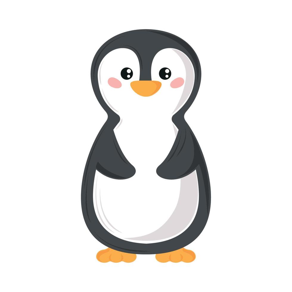 bebe lindo pinguino vector