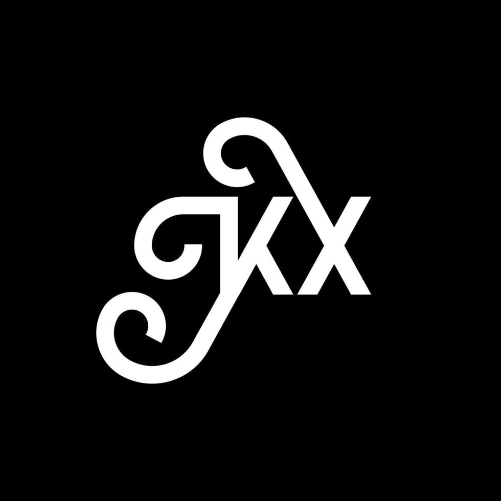 KX letter logo design on black background. KX creative initials letter logo concept. kx letter design. KX white letter design on black background. K X, k x logo vector